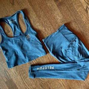 Peloton x Beyond Yoga Size Small Spacedye Cropped Leggings + Crop Tank - EUC!